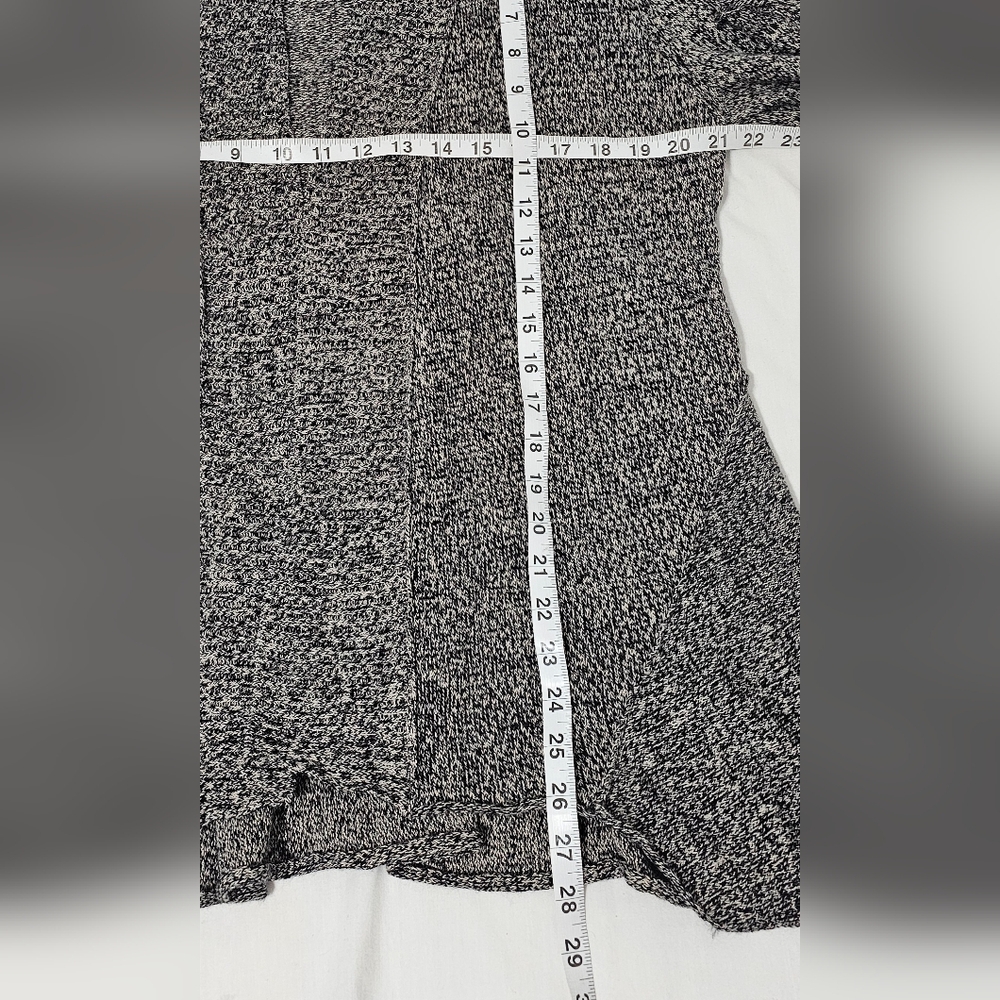 Eileen Fisher Open Front Cardigan Large Linen Wool Marled Knit Boho Minimalist - Picture 8 of 9